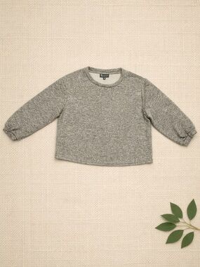 Lily Morgan Heather Gray Cropped Lounge Top – Size L
